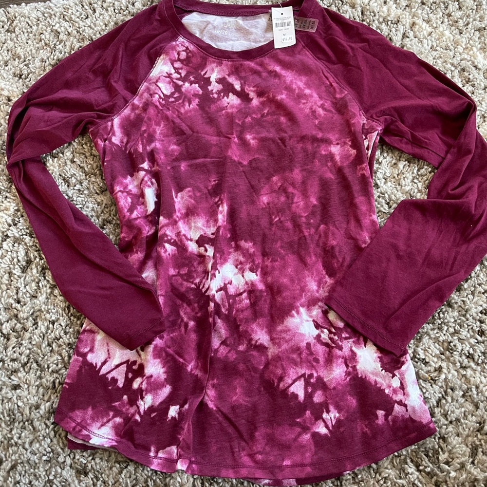 Girls top JUSTICE size 18/20 tie dye
